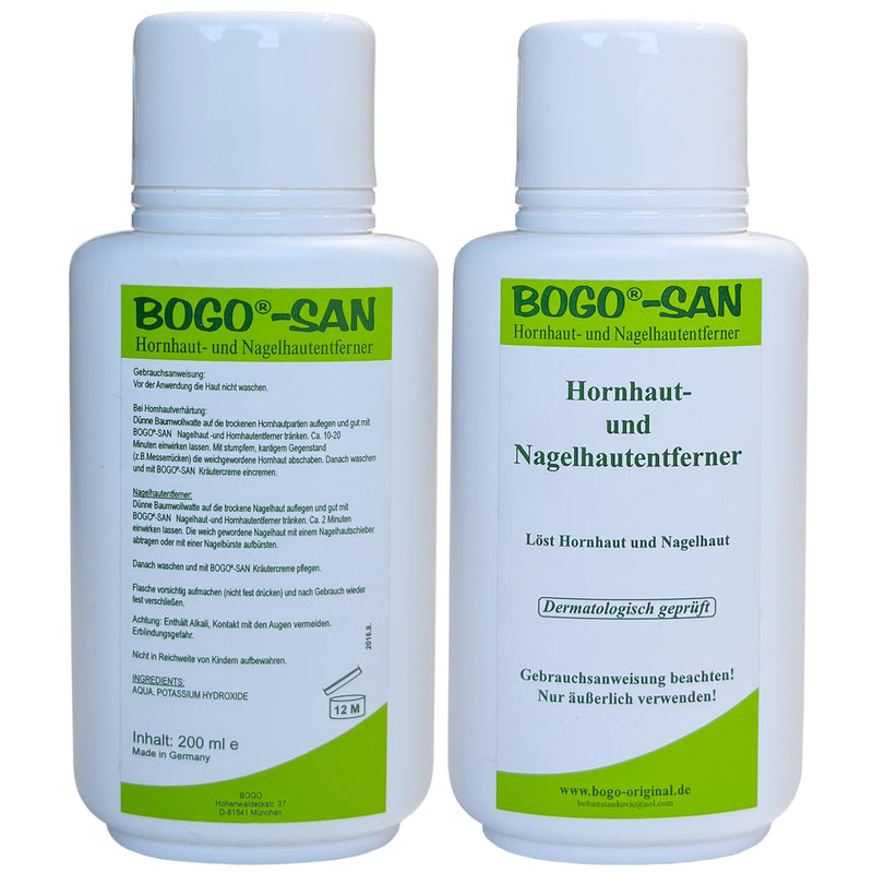 [Australia] - BOGO-SAN callus remover solution removes calluses and cuticles quickly and effectively, professional foot care and hand care, liquid cuticle remover - works in 10 to 20 minutes - 200ml 