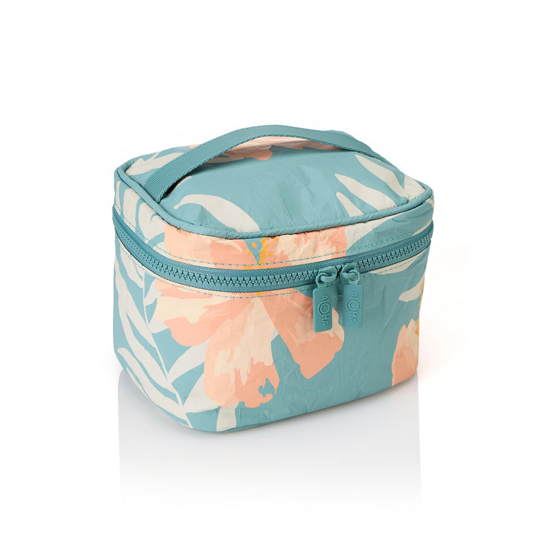 ALOHA Collection Cabin Crew Kit | Lightweight, Packable, and Splash-Proof Makeup Pouch | Easy to Clean (Pink Salt/Tide) Pink Salt/Tide