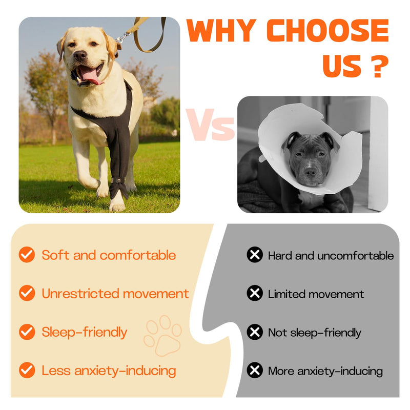 Dog Recovery Sleeve for Front Leg, Breathable Dog Leg Sleeve Stops Licking Wound Protection Fits Small Medium Large Dogs Right Front Leg, 2XL - PawsPlanet Australia