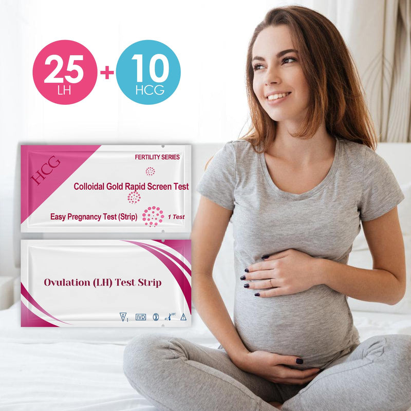 [Australia] - 25 ovulation test + 10 pregnancy test, desire to have children, ovulation test kit, ovulation test with 25 miu/ml optimal sensitivity, quick and accurate results, fertility test for women 