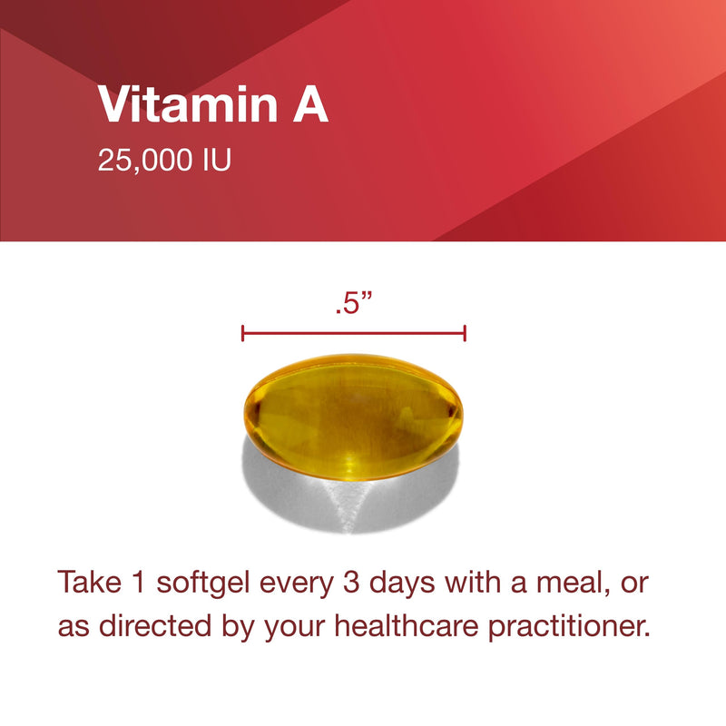 [Australia] - PROTOCOL FOR LIFE BALANCE Vitamin A 25,000 IU - Eye, Retina, and Immune Health - 100 Softgels 100 Count (Pack of 1) 