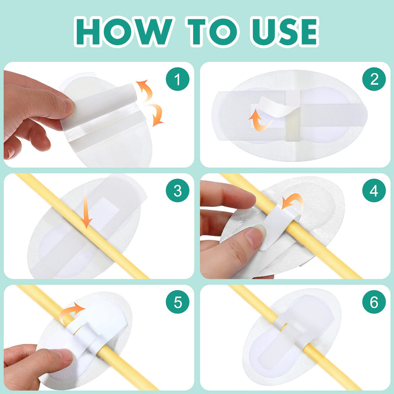 [Australia] - EXCEART 20Pcs Catheter Stabilization Device Legband Holder Sticker Catheter Tube Holder Perspiration Holes Legband Holder Urine Bag Holder Care 