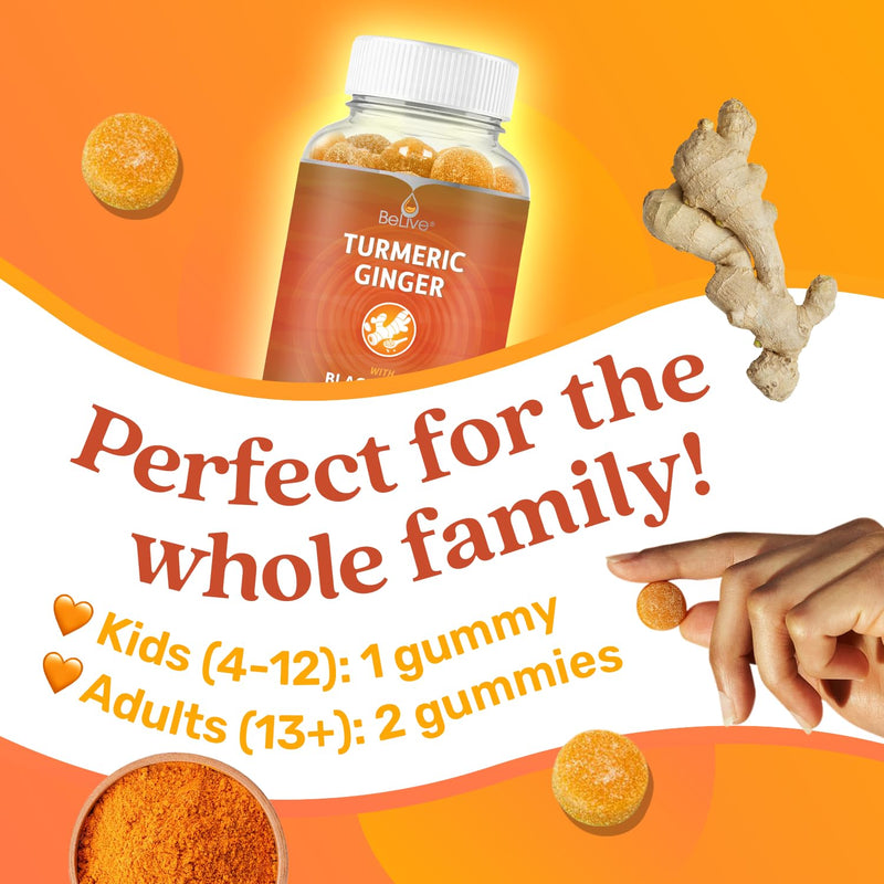 BeLive Iron and Turmeric for Blood Oxygen, Energy, Immune Support, Healthy Skin, and Mobility Support