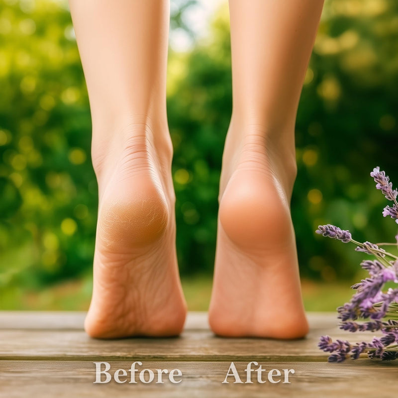 Dry Cracked Heel Repair Balm, Organic Foot Cream for Dry Feet & Callus | Deeply Moisturizes & Softens Dry Cracked Feet & Heels, Rough Dead Skin with Almond, Jojoba, Olive & Lavender Oils, Vitamin E