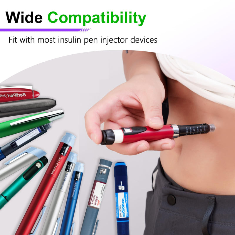 [Australia] - 32G 4mm (5/32") Insulin Pen Needles, 100 Count Diabetic Needles for Insulin Injections, Universal Fit Compatible with Most Pen Injector Device Super Thin for Diabetes Comfortable Injection 