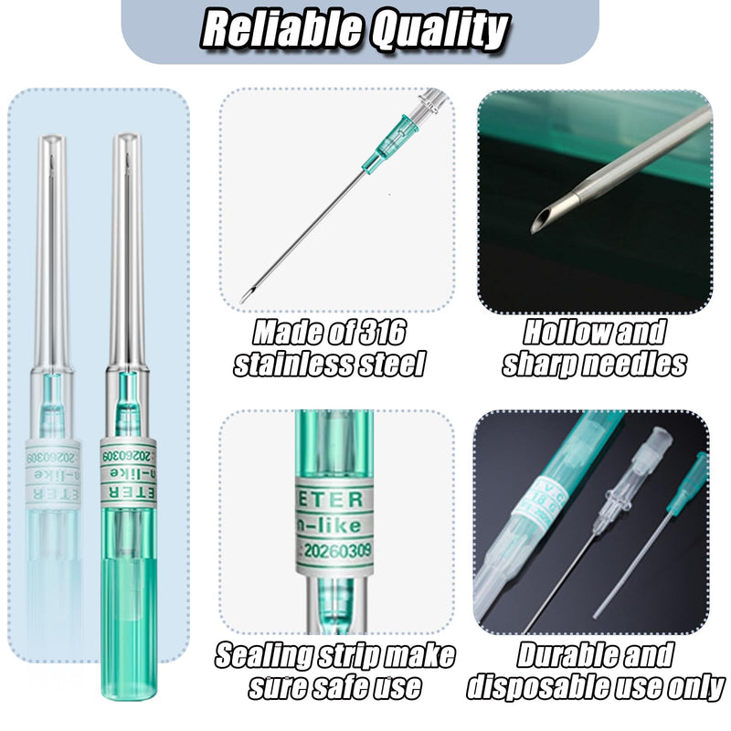 [Australia] - Catheter Piercing Needles - YONGDA 10Pcs 18G Catheter Needles Cateter Para Catheter Hollow Needles for Ear Nose Belly Cartilage Piercing Needles 18G/10pcs 