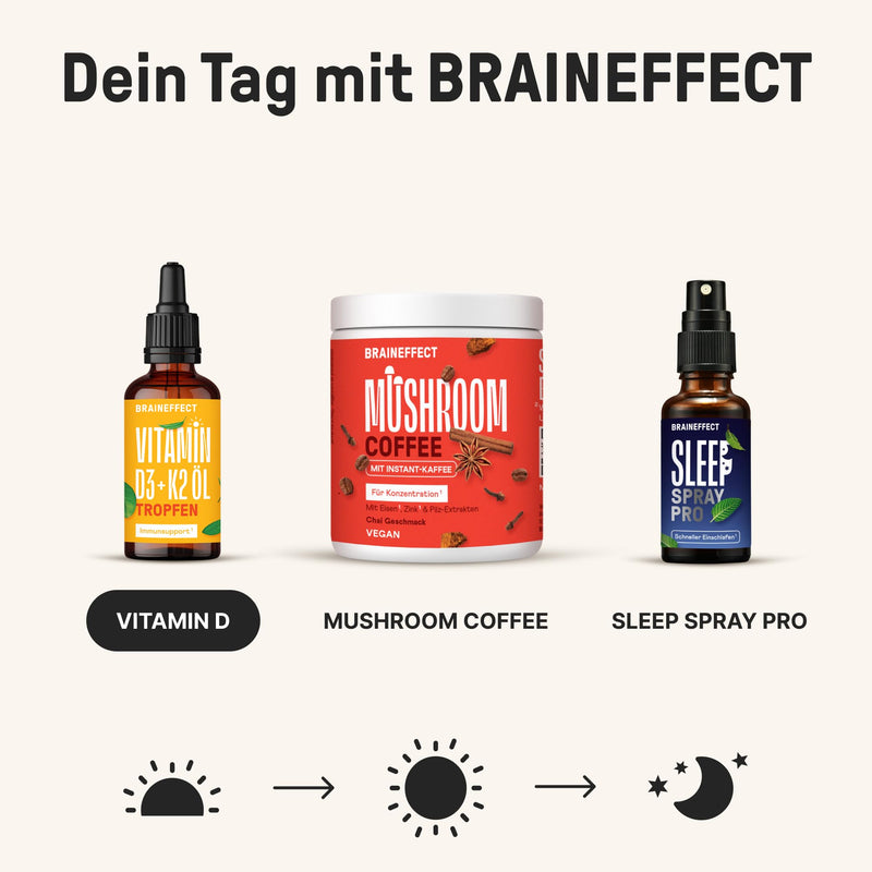 [Australia] - BRAINEFFECT Vitamin D3 K2 drops (50 ml) High-dose drops in MCT oil for a stronger effect - cover 500% of the daily requirement, 17 month supply (tasteless) Neutral 50 ml (pack of 1) 