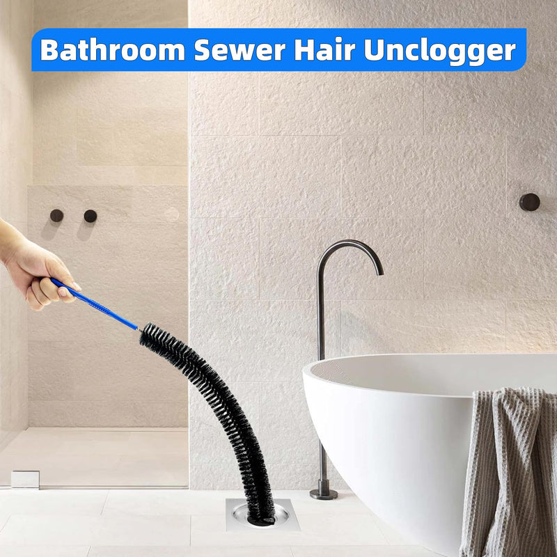 [Australia] - Flexible Cleaning Tool,Bendable Sewer Drain Brush, Long Pipe Cleaner for Home Kitchen Sink, Shower and Tub Hair Clogs 