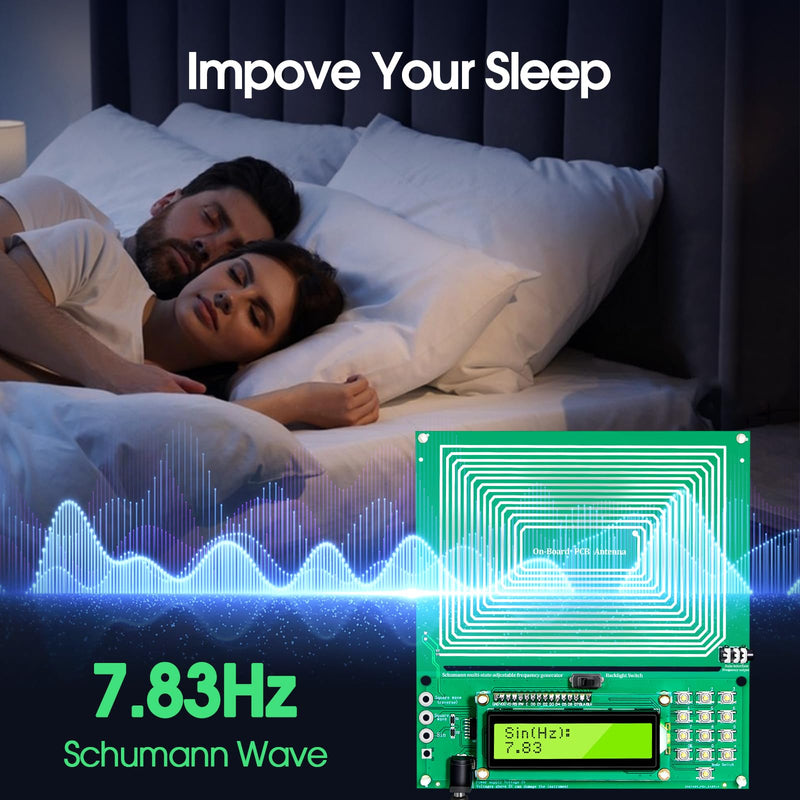 [Australia] - Adjustable Schumann Resonance Generator (0.01Hz-20kHz) | Healing Frequency Generator, Rife Machine, 7.83Hz Sleep Aid, Stress Relief, Relaxation, Meditation & Yoga Enhancer, USB Powered 