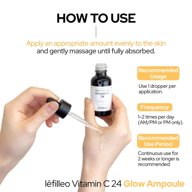 Vitamin C 24 Glow Ampoule | Radiance, Tone Up Care | 24% Vitamin C Complex, Glutathione & Tranexamic Acid | Korean Skincare Serum | 30 mL / 1.01 fl.oz