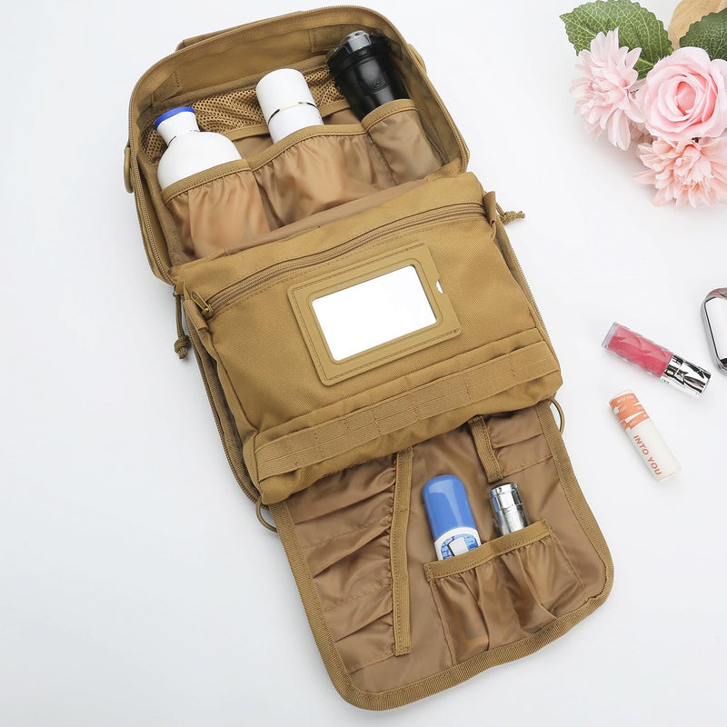 SMONT Tactical Toiletry Bag Brown Khaki