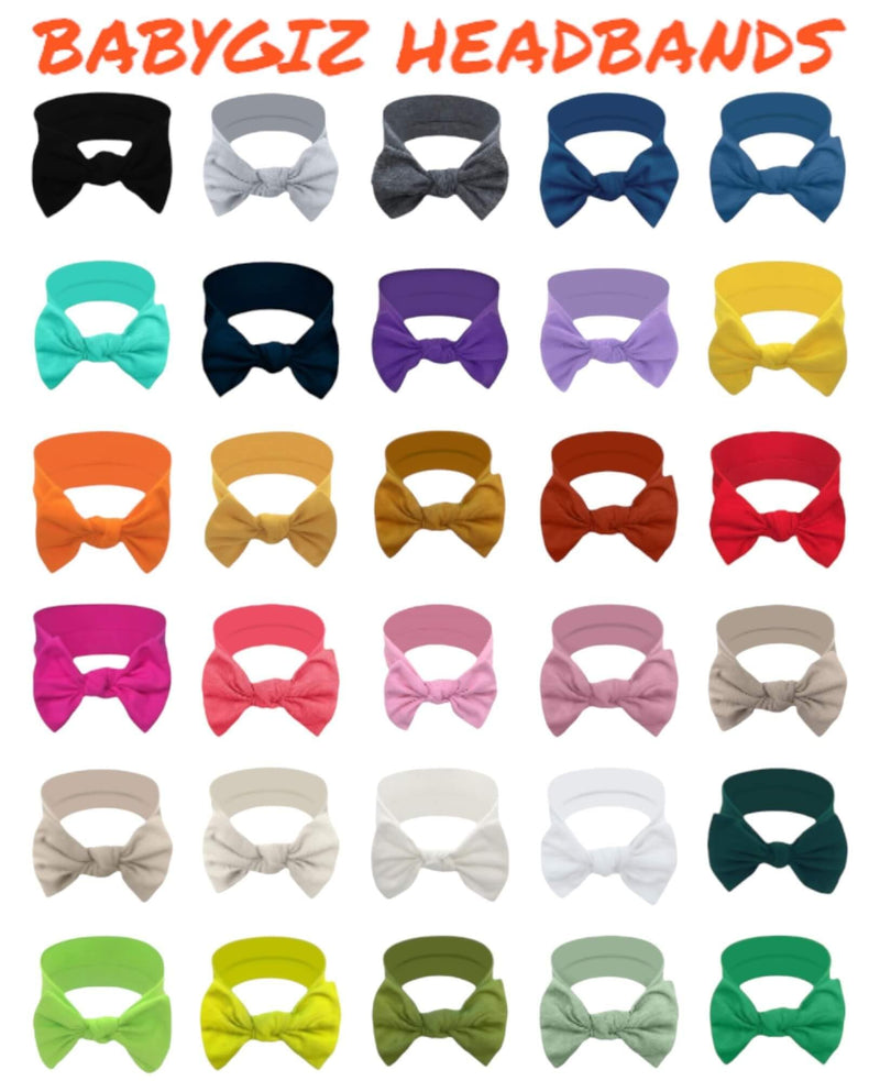 [Australia] - Baby Girl Headbands-Infant,Toddler Cotton Handmade Hairbands with Bows Child Hair Accessories (Black) Black 