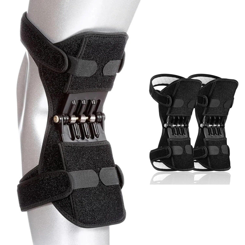 Power Knee Braces Joint Support with 4 Spring, Adjustable Knee Stabilizer Pads for Sports, Knee Support for Knee Pain Relief 2 Pack