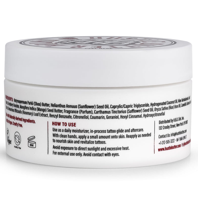 [Australia] - Hustle Butter Tattoo Aftercare 5oz Tattoo Balm, Heals + Protects New Tattoos and Rejuvenates Older Tattoos - 100% Vegan Cream No-Petroleum Tropical 5 Ounce (Pack of 1) 
