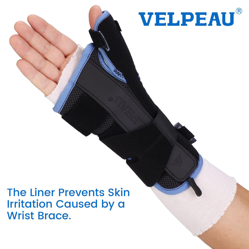 Hand Socks for Splint (Pack of 10), Stockinette Tubing, Thin Breathable Surgical Sleeves for Arm, Wrist and Thumb Sleeve Under Brace, Cast Wrap Liner for Men & Women, Fit Left & Right Hands (White, M) Medium White