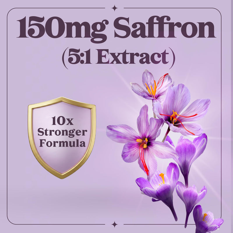 Saffron Gummies | Adults & Kids 4+ | Doctor-Formulated | High Strength Extract for Mood, Focus, Stress & Sleep Support | Vegan, Sugar-Free & Tasty Fruit Flavour | 60 Count