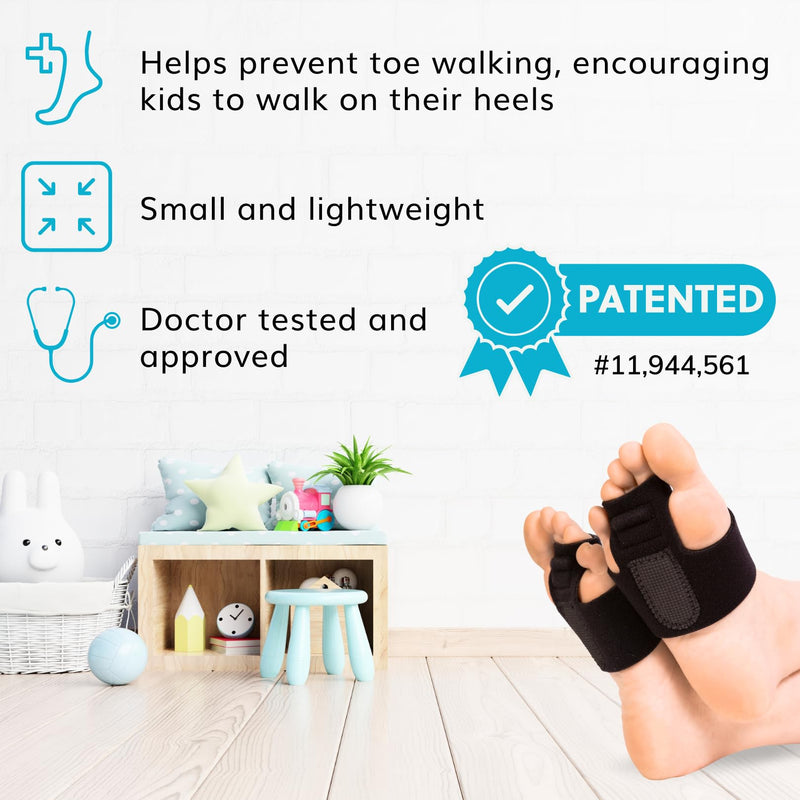 BraceAbility Toe Walking Braces for Kids - Patented Pediatric Foot Supports To Prevent Tip Toe Walking, Cerebral Palsy Equipment, Autism, ADHD, Aspergers, Youth Neurological Disorders (L - Pair) Large