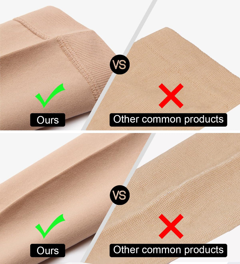 [Australia] - 2 pairs of medical compression stockings for women and men, 20-30 mmHg, class 2, closed toe area, graduated support, support stockings for varicose veins, edema, flight L, 2 x beige 