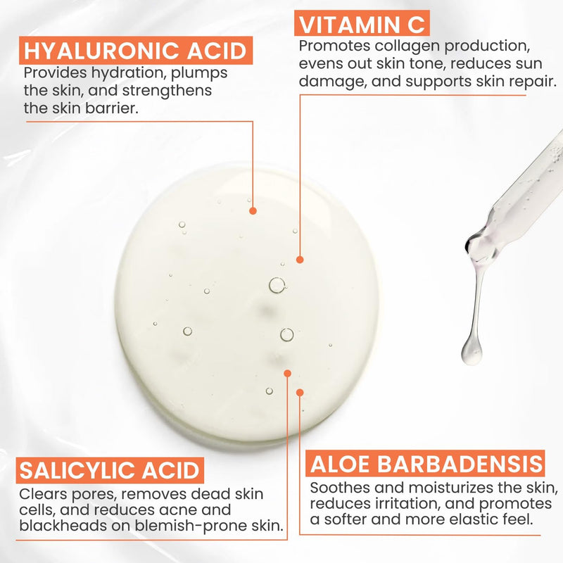 Vitamin C Serum for Face – Brightening & Hydrating with Hyaluronic Acid – Helps Improve Appearance of Wrinkles & Dark Spots – Radiant Skin Support – 1.10 fl oz