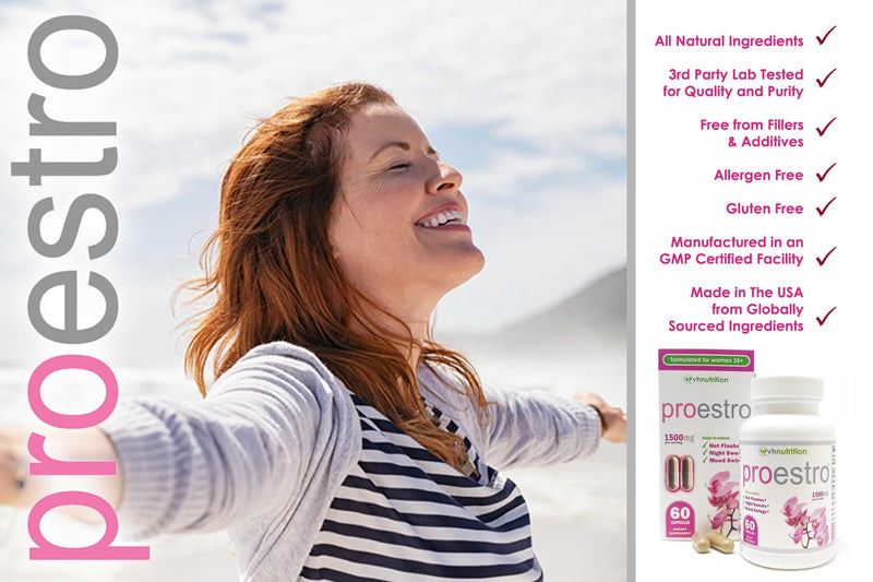 [Australia] - VH Nutrition PROESTRO | Estrogen Support* Supplement for Women | Extra Strength Hormone Balance* for Her | 60 Capsules in Easy to Swallow Pills 60 Count (Pack of 1) 