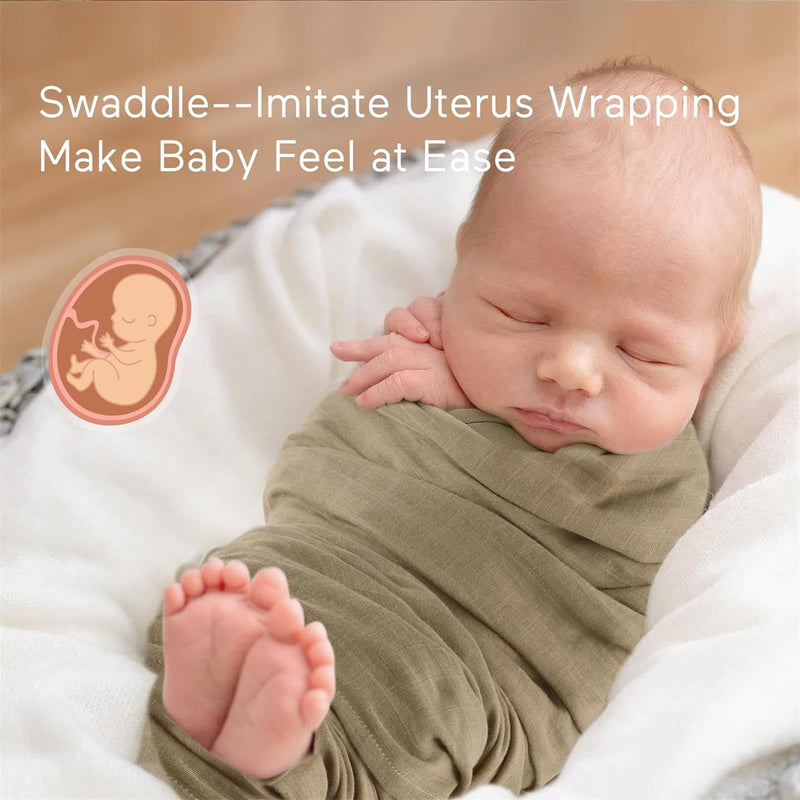 [Australia] - Momcozy Muslin Swaddle Blankets, Swaddle Blanket for Baby Boys and Girls, 4-Pack Breathable and Skin-Friendly Baby Receiving Blankets Swaddle Wrap, Baby Essentials, Registry & Gift, 47 x 47 inches Brown 