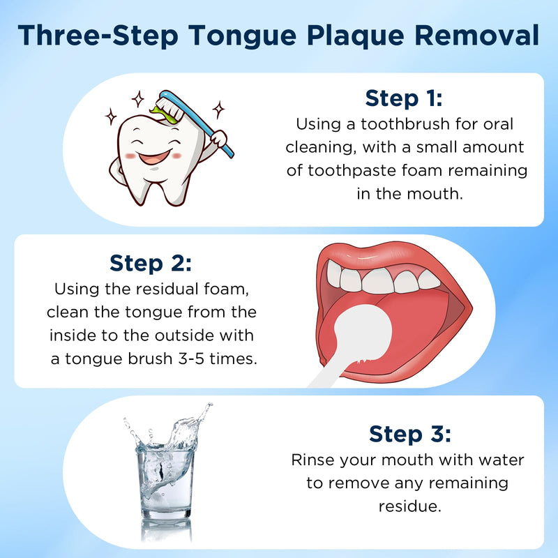 [Australia] - Tongue Brush (6 Pack), Tongue Cleaner for Adults & Kids, Oral Hygiene Essentials 