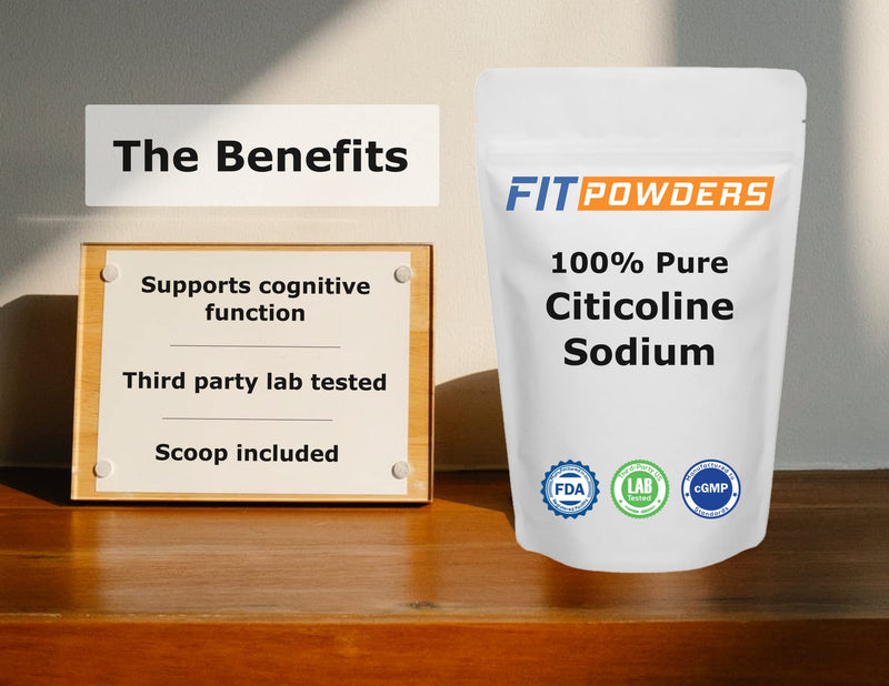[Australia] - Citicoline Powder, CDP Choline Powder 10g 100% Pure with Scoop, Cognitive Supplement for Memory and Learning (10 Grams) 0.35 Ounce (Pack of 1) 