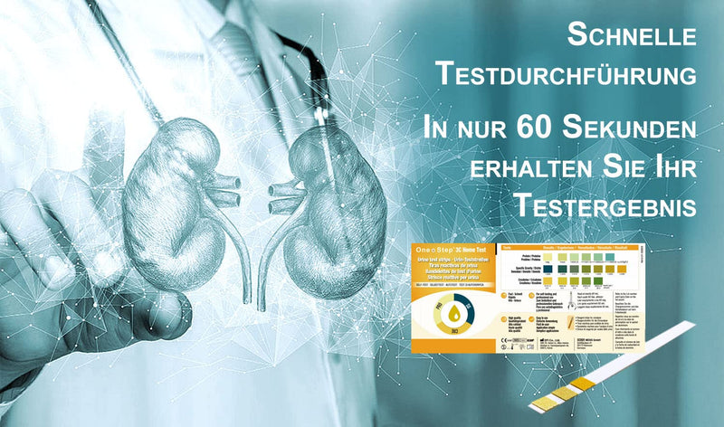 [Australia] - One+Step kidney test 5 pieces - urine test strips to control creatinine, protein and specific gravity 