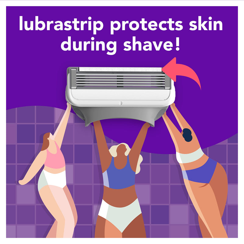 [Australia] - joy Womens Razor Blade Refills, 12 Count, Purple, Lubrastrip to Help Avoid Skin Irritation 