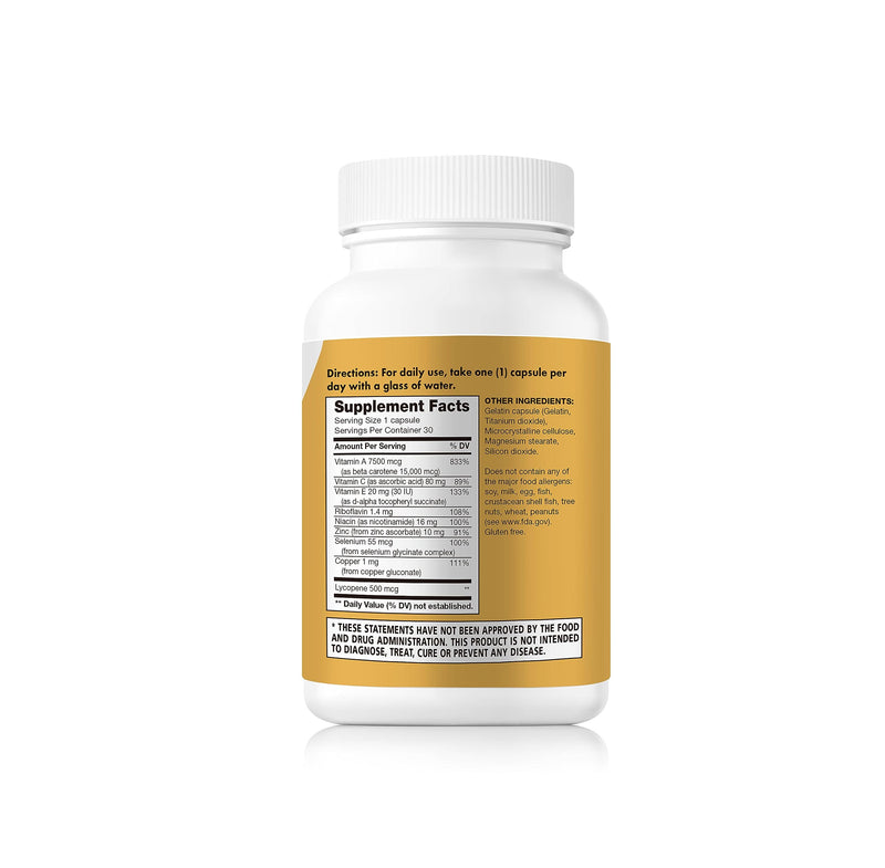 [Australia] - Tan Optimizer –Great Tanning Pills with Beta Carotene Vitamin A (25,000 IU) Immune System Great Cellular Antioxidant Support Copper, Lycopene, Selenium, Zinc & Many More Vitamins, 30 Count (Pack of 1) 