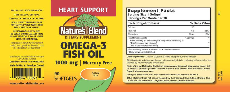 NAT B Omega 3 GC 1000MG 90 SFTGL