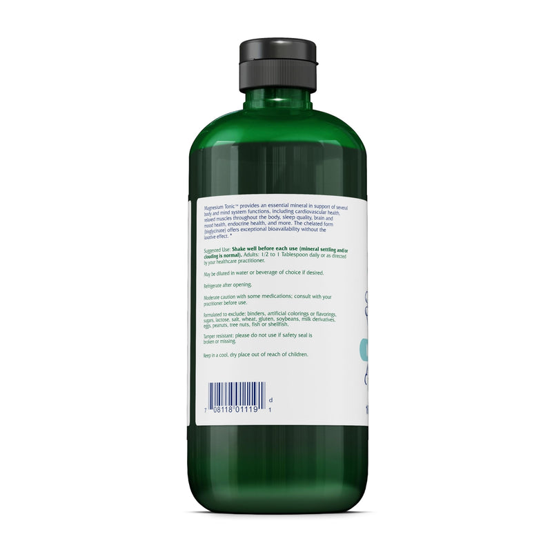 Vitanica Magnesium Tonic, Liquid Magnesium Bisglycinate Chelate 300 mg with Vitamin B6, Dr Formulated Supplement, Orange Flavor, Vegan, Gluten Free and Non-GMO,16 fl oz Pro Logo - Orange, 16 Fl Oz