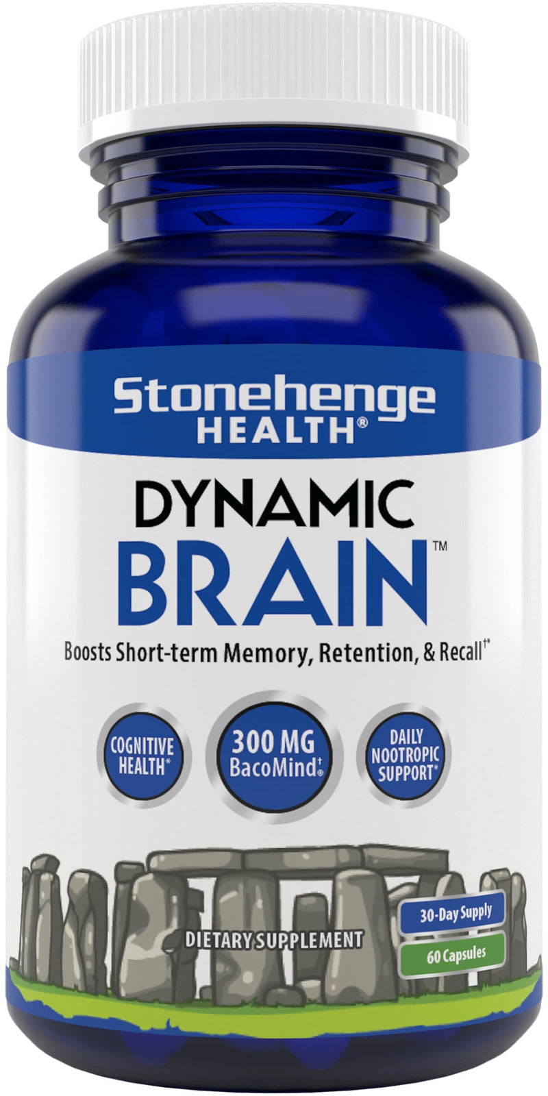 [Australia] - Stonehenge Health Dynamic Brain Supplement ‚Äì New Formula with BacoMind for Memory Acquisition, Retention, & Recall with 40 Unique Nootropic: Choline, Phosphatidylserine, and Huperzine A 