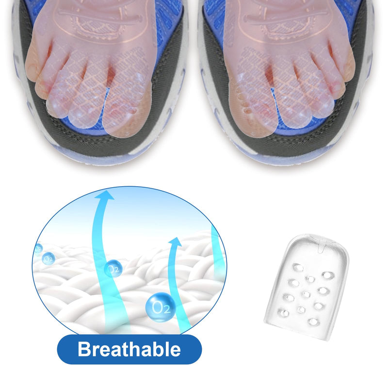 [Australia] - Pack of 30 foot toe protectors, gel toe caps, silicone toe protection, small toe, clear, breathable, soft, small toe covers against friction, corns, calluses, toe rubber toe protectors, women and men 