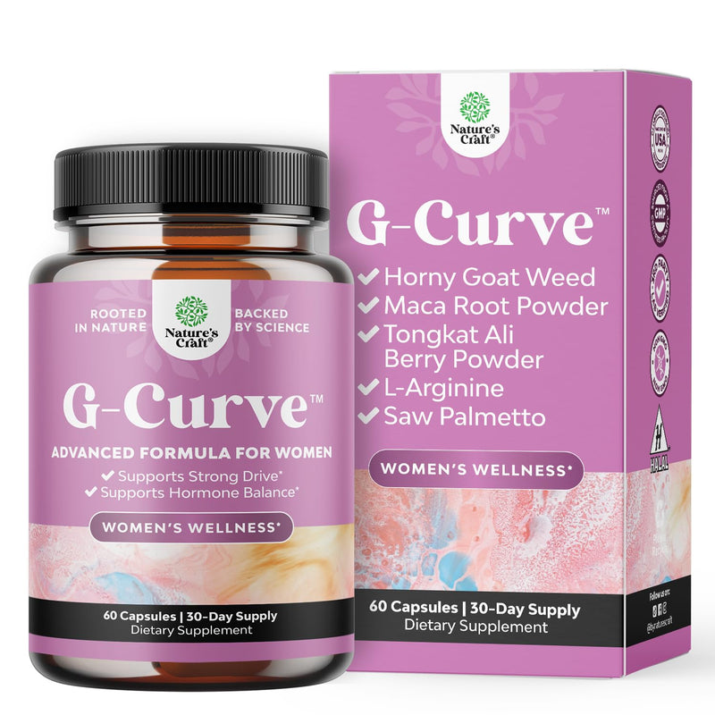 [Australia] - G-Curve Breast and Butt Enhancer Pills May Support Voluptuous Curves - Herbal Enhancement Pills with Horny Goat Weed for Women Saw Palmetto Extract and L-Arginine *Results May Vary 60 Count (Pack of 1) 