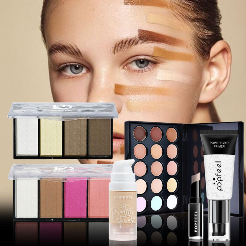 [Australia] - FantasyDay All in One Makeup Kit for Women Full Kit Girls Makeup Gift Sets Xmas Essential Bundle Include Eyeshadow Palette Lipstick Blush Concealer Eyeliner Mascara Foundation Brush Eyebrow Pencil POP009B 