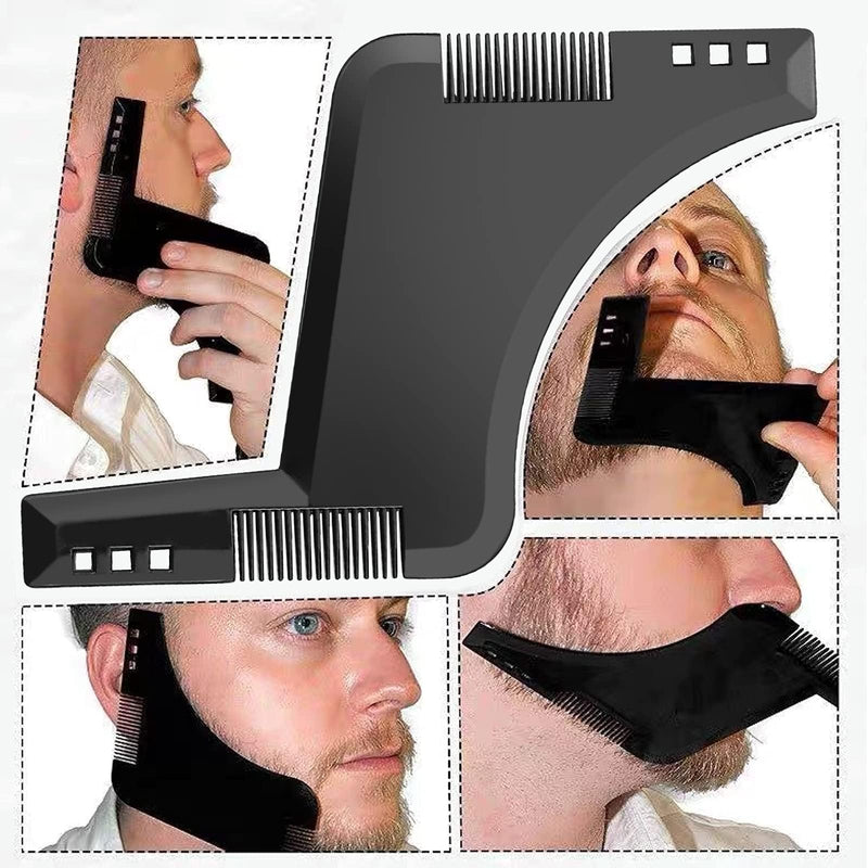 [Australia] - Beard stencil - 2 pieces beard shaper, beard shaving stencil, beard contours, beard stencil, men's beard styler, beard shaper, beard design accessories for perfect beard styling 