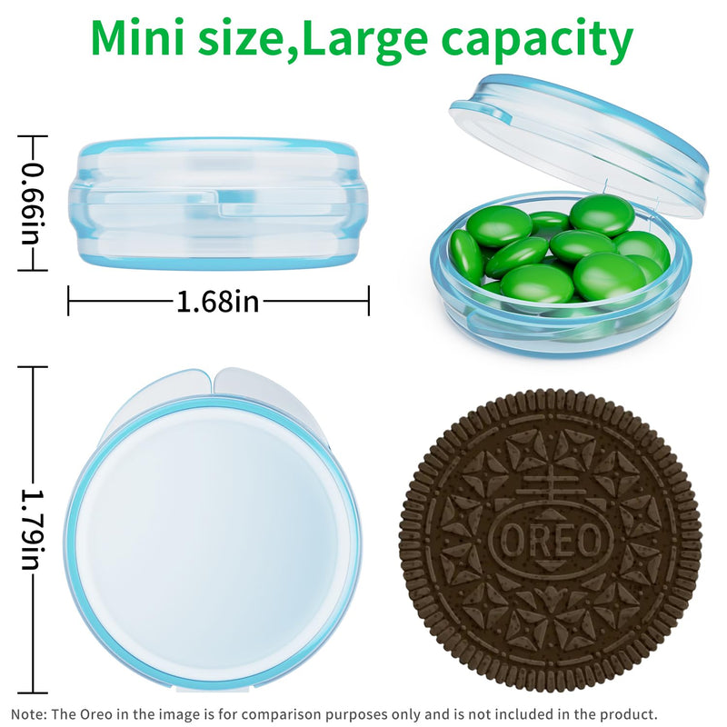 Small Pill Case, 6 Pcs Pill Box for Purse Travel Pill Container Portable Daily Medicine Pill Organizer Travel Pill Case for Medication Fish Oil Vitamin Supplement