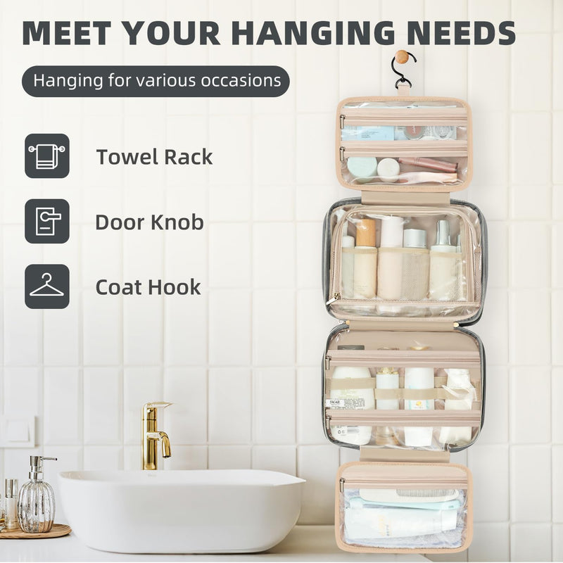 BAGAIL 10 Set Packing Cubes and Hanging Toiletry Bag