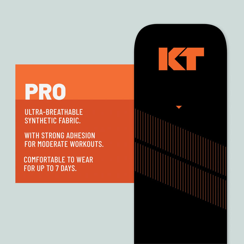 KT Tape, Pro Synthetic Kinesiology Athletic Tape, 20 Count, 10” Precut Strip STEALTH BEIGE