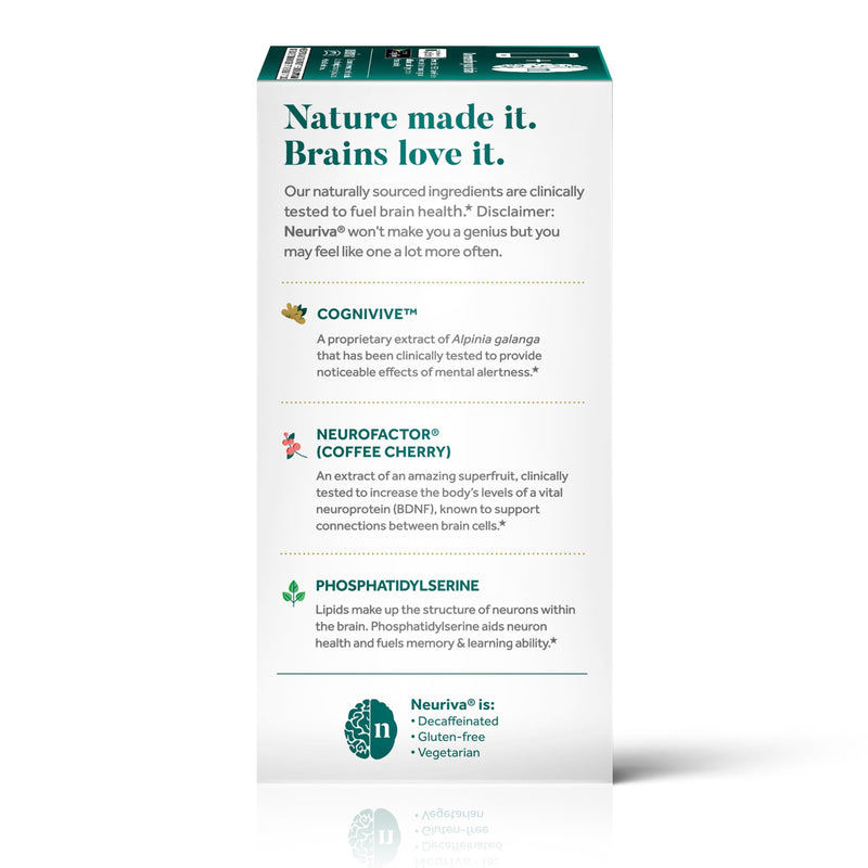 NEURIVA Ultra Brain Supplements for Memory and Focus, Phosphatidylserine, Cognivive, Neurofactor, Folic Acid, Vitamin B12 & Vitamin B6, 60 Count Capsules | Brain Supplements for Memory and Focus, Vitamin B12, Vitamin B6, Phosphatidylserine, Folate, Neu...