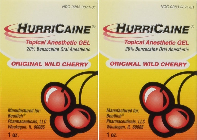 [Australia] - Beutlich LP Pharmaceuticals Hurricaine Topical Anesthetic Gel, Wild Cherry, 1 Ounce- Pack of 2 