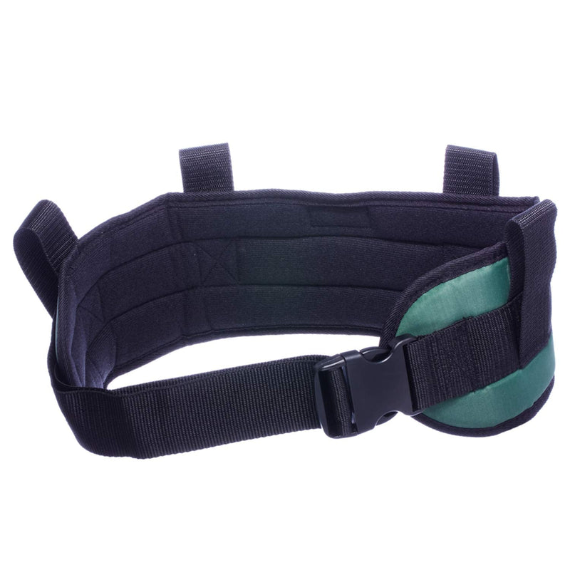 [Australia] - COW&COW Padded Gait Belt with 4 Handles and Quick Release Buckle 5.5 inchs(Green, M/28inches-48inches) Green 48 Inch (Pack of 1) 