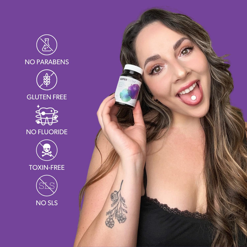 [Australia] - SuperTeeth Chewable Dental Probiotic for Adults & Kids | Support Healthy Teeth & Gums | Oral Health | Fights Bad Breath | BLIS M18 | 60 Mint Flavored Tablets | Fluoride & Sugar Free | Vegan Supplement 60 Count (Pack of 1) 