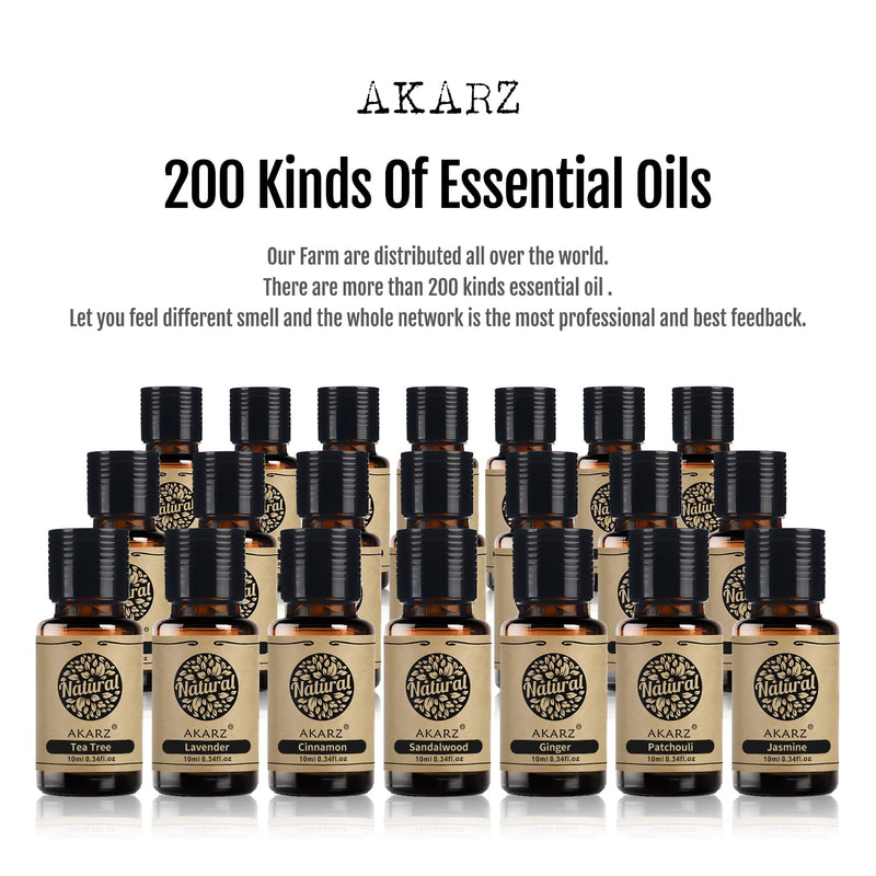 [Australia] - Sandalwood Oil AKARZ Natural Organic Pure Premium Therapeutic Sandalwood Essential Oils for Skin, Body, Hair Care, Diffuser, Candle, Soap, Making, DIY, Massage Aroma 10ml 