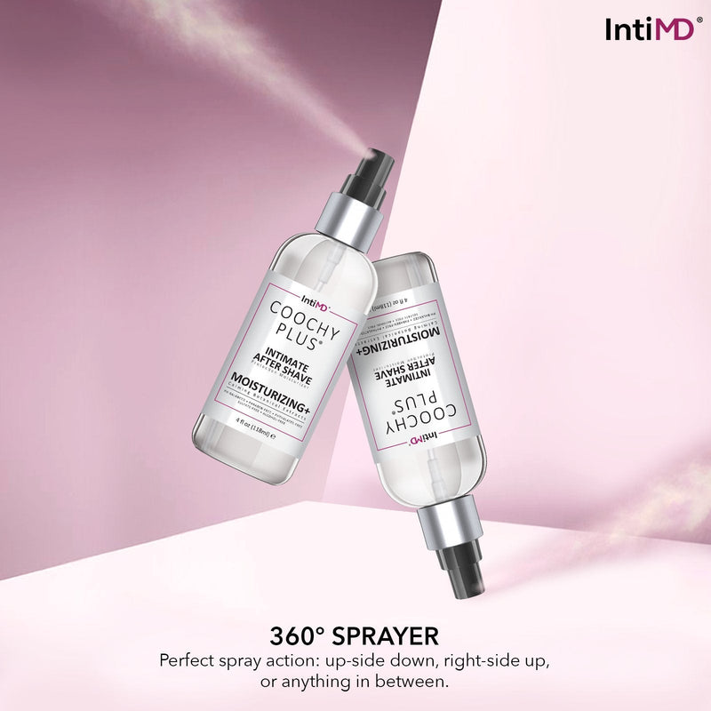 IntiMD Coochy Plus Intimate After Shave Protection Mist + Pre-Shave Elixir Moisturizer Oil Kit - HydroLock & Moisturizing Plus Continuous Hydration Reliefs Razor Burn Bump Ingrown Hair