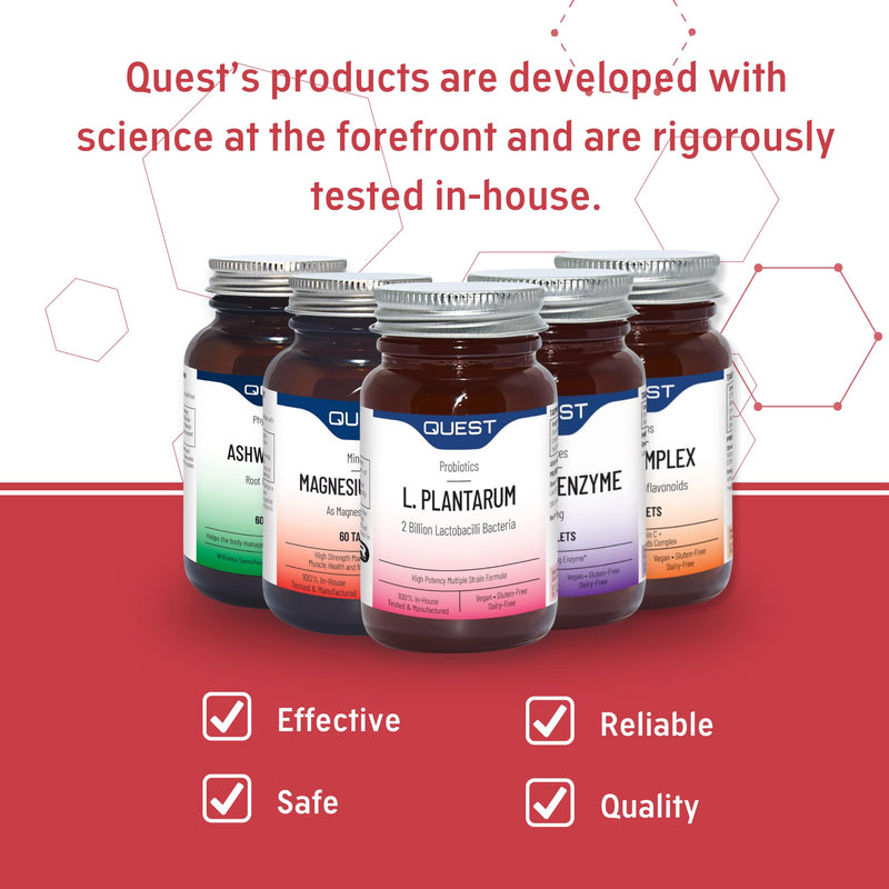 Quest - CholesterolBiotix Healthy Cholesterol Lowering Supplement. 30 Vegan Capsules with Natural Ingredients Including Red Yeast Rice Plant Sterols to Lower Cholesterol, Gluten Free (Pack of 2) 1 count (Pack of 2)
