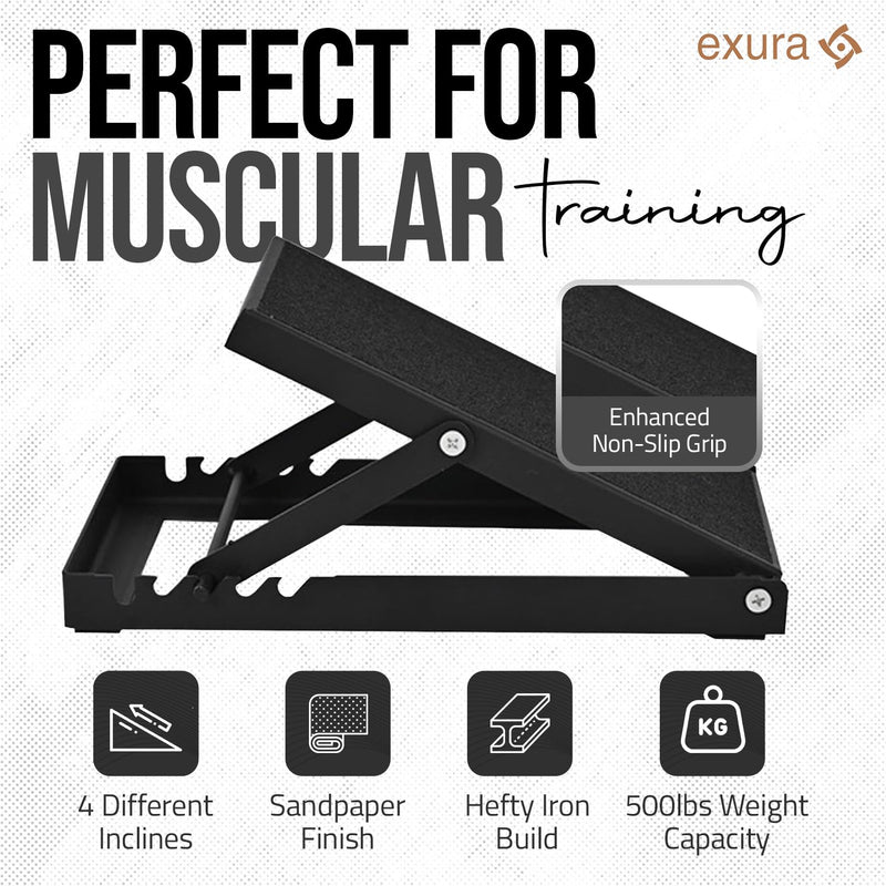 [Australia] - Exura Slant Board Calf Stretcher Adjustable Slant Board, Knees Over Toes, Incline Board, Achilles Stretcher, Ankle Stretcher, Squat Wedge, Stretch Board, Physical Therapy, Calf Pro Board 