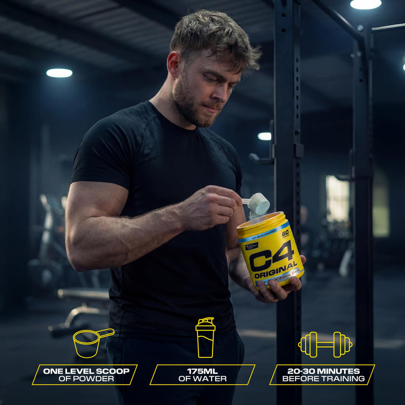C4 Original Beta Alanine Sports Nutrition Bulk Pre Workout Powder for Men & Women | Best Pre-Workout Energy Drink Supplements | Creatine Monohydrate | Watermelon | 60 Servings