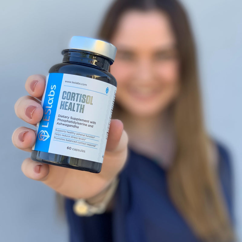 [Australia] - LES Labs Cortisol Health – Stress Relief, Balanced Cortisol Response, Relaxation & Deep Sleep – Phosphatidylserine, Magnesium, Magnolia Bark, Rhodiola Rosea & Ashwagandha – Non-GMO – 60 Capsules 